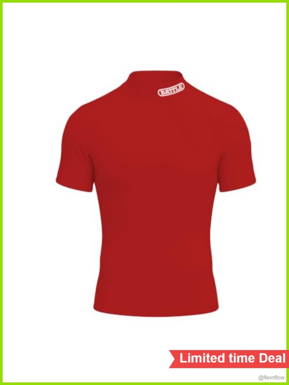 Men's Compression Base Layer Mock Neck Short Sleeve Athletic Shirt